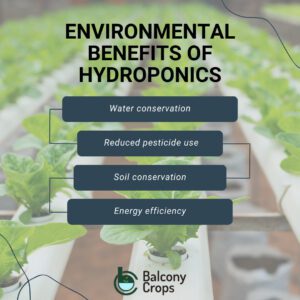 Environmental benefits of Hydroponics