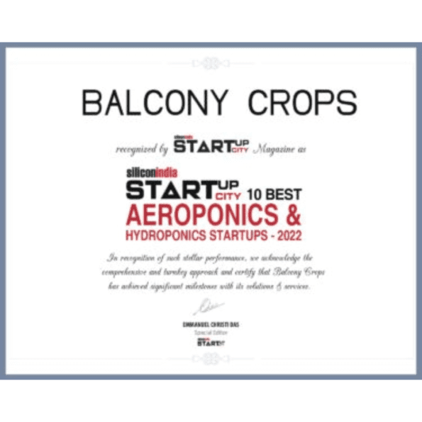 Startup city_balconycrops - top hydroponic startup in india